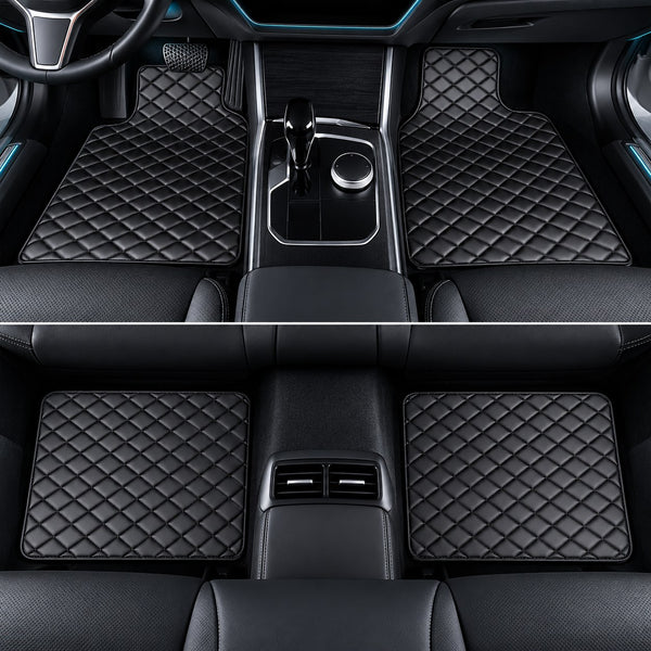 Diamond Leather Floor Mats (4 pcs)