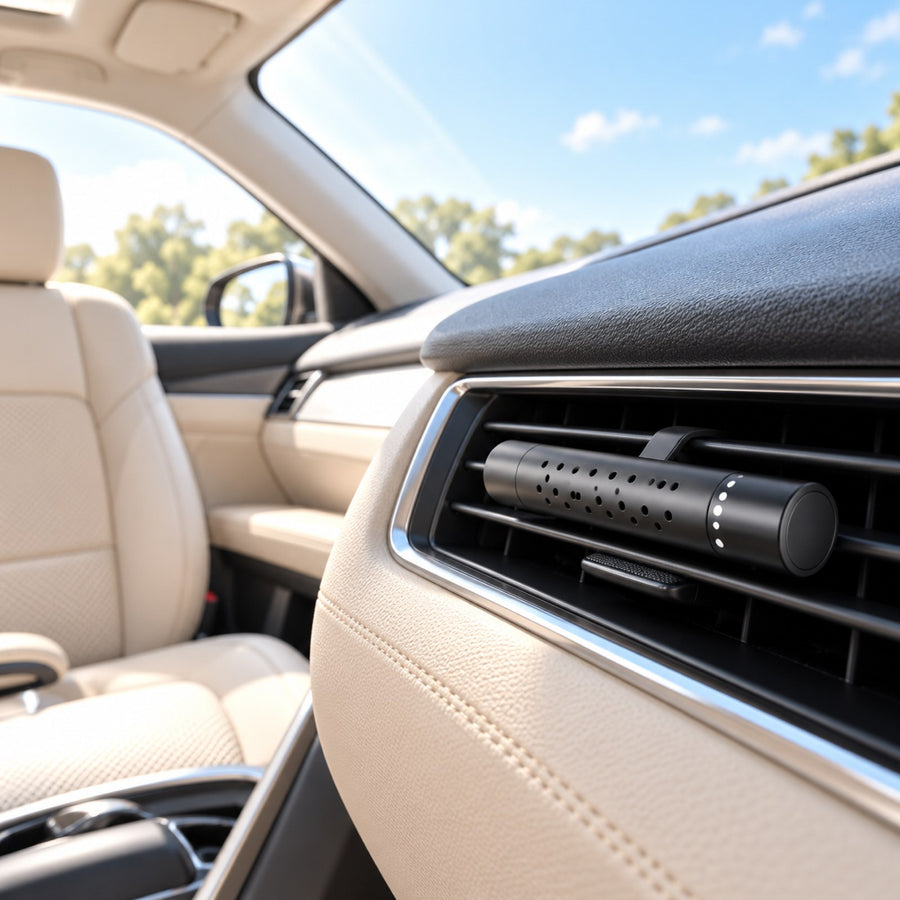 Clip it on the air vent.